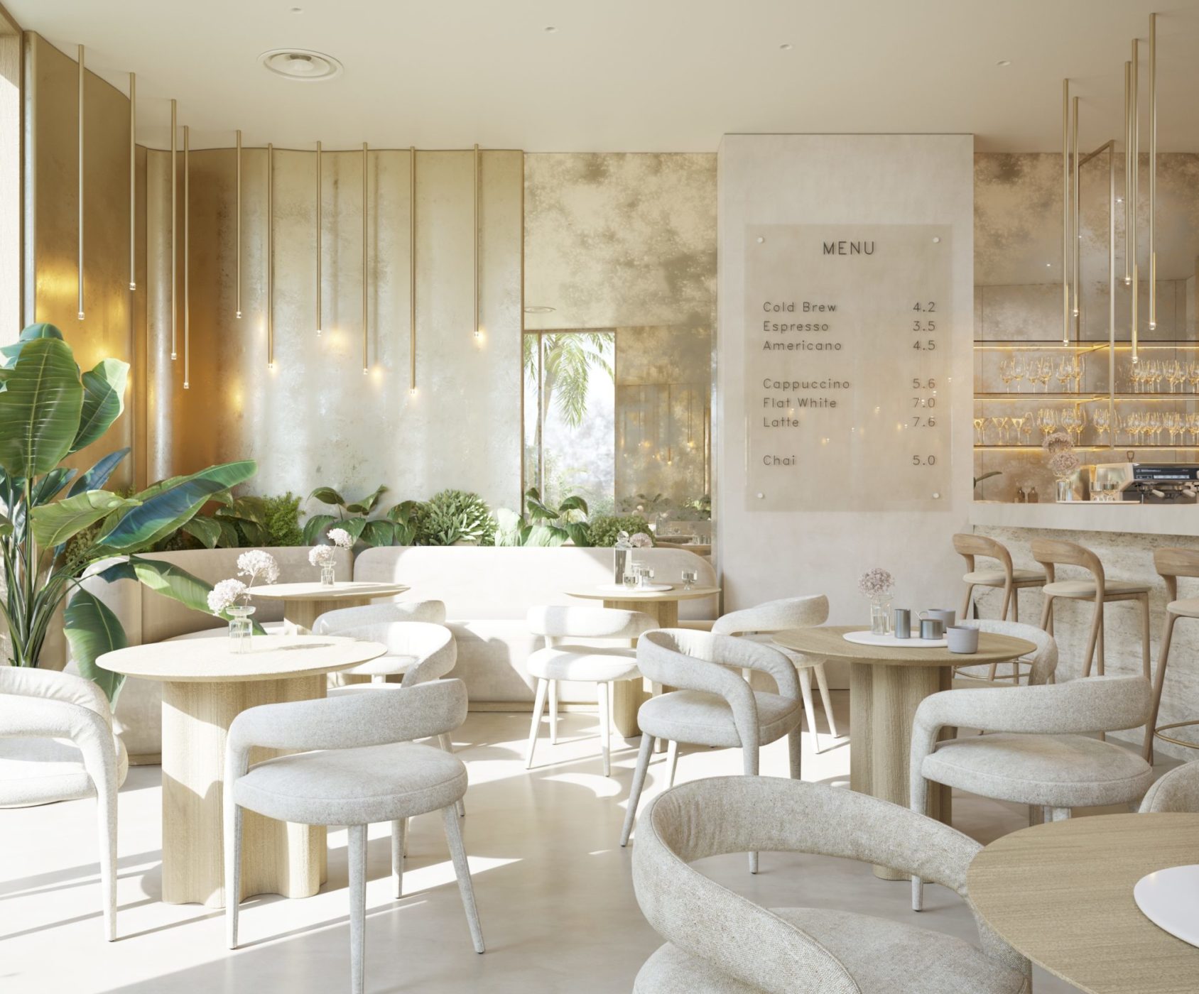 interior design Dubaj kaviaren