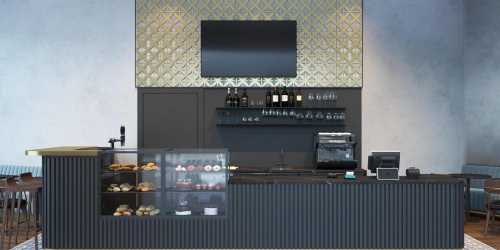 interiérový dizajn kaviarne