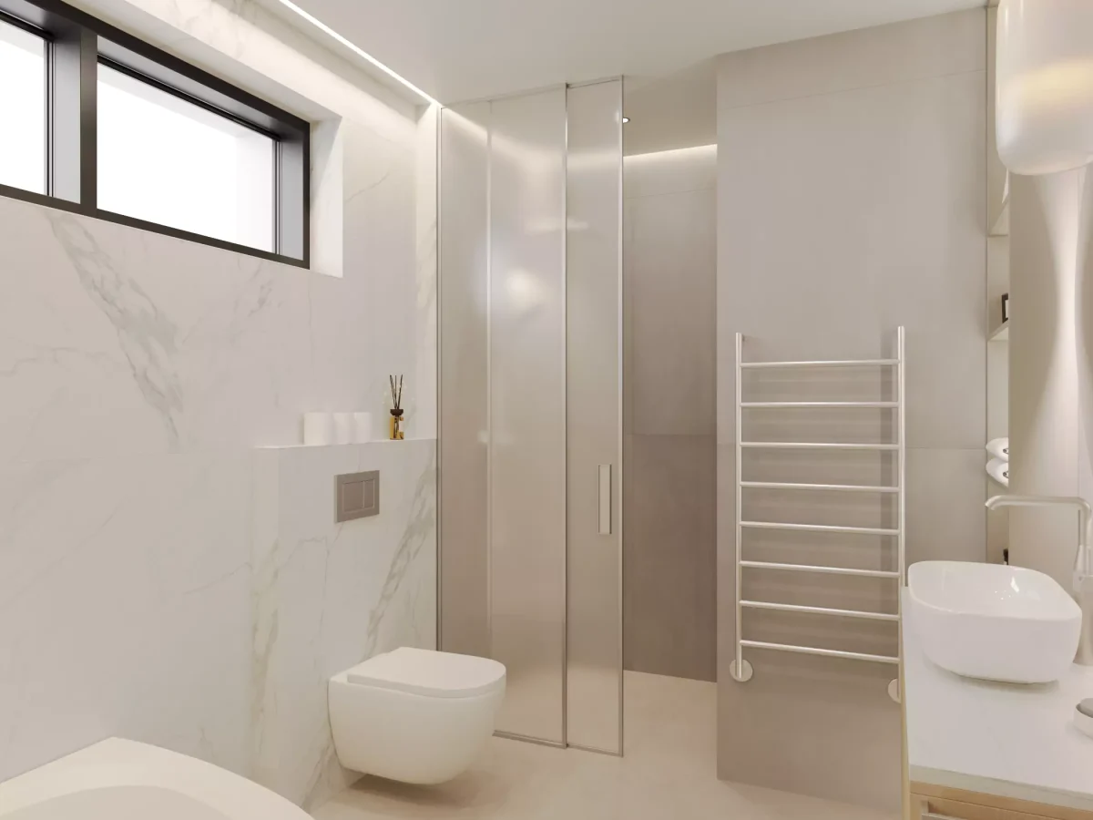 minimalistkcká kúpeľňa